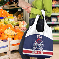 Custom United States Lacrosse Grocery Bag Go Champions Blue Version