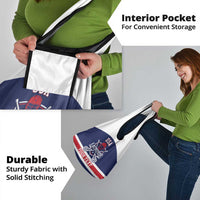 Custom United States Lacrosse Grocery Bag Go Champions Blue Version