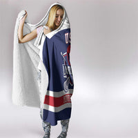 Custom United States Lacrosse Hooded Blanket Go Champions Blue Version