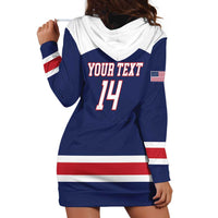 Custom United States Lacrosse Hoodie Dress Go Champions Blue Version
