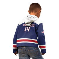 Custom United States Lacrosse Kid Hoodie Go Champions Blue Version