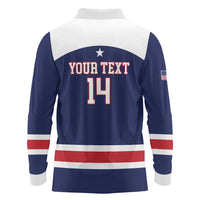 Custom United States Lacrosse Long Sleeve Polo Shirt Go Champions Blue Version