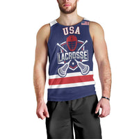Custom United States Lacrosse Men Tank Top Go Champions Blue Version