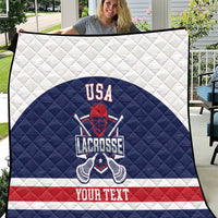Custom United States Lacrosse Quilt Go Champions Blue Version
