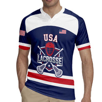 Custom United States Lacrosse Rugby Jersey Go Champions Blue Version