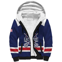 Custom United States Lacrosse Sherpa Hoodie Go Champions Blue Version