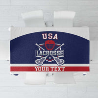 Custom United States Lacrosse Tablecloth Go Champions Blue Version
