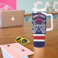Custom United States Lacrosse Tumbler With Handle Go Champions Blue Version