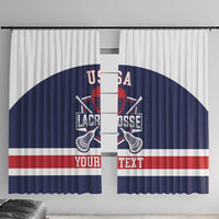 Custom United States Lacrosse Window Curtain Go Champions Blue Version