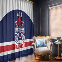 Custom United States Lacrosse Window Curtain Go Champions Blue Version