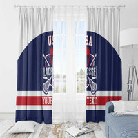 Custom United States Lacrosse Window Curtain Go Champions Blue Version