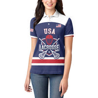Custom United States Lacrosse Women Polo Shirt Go Champions Blue Version