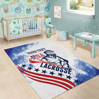 Custom United States Lacrosse Area Rug 2025 Grunge Style