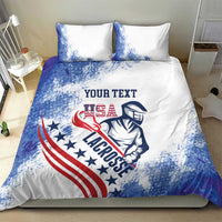 Custom United States Lacrosse Bedding Set 2025 Grunge Style