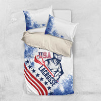 Custom United States Lacrosse Bedding Set 2025 Grunge Style