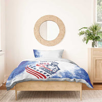 Custom United States Lacrosse Bedding Set 2025 Grunge Style