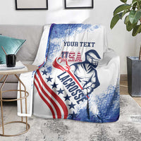Custom United States Lacrosse Blanket 2025 Grunge Style