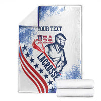 Custom United States Lacrosse Blanket 2025 Grunge Style