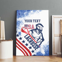 Custom United States Lacrosse Canvas Wall Art 2025 Grunge Style