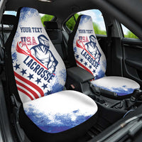 Custom United States Lacrosse Car Seat Cover 2025 Grunge Style