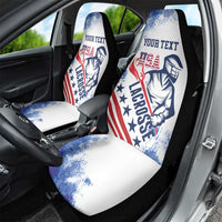 Custom United States Lacrosse Car Seat Cover 2025 Grunge Style