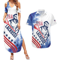 Custom United States Lacrosse Couples Matching Summer Maxi Dress and Hawaiian Shirt 2025 Grunge Style