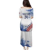 Custom United States Lacrosse Family Matching Puletasi and Hawaiian Shirt 2025 Grunge Style