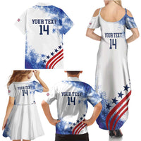 Custom United States Lacrosse Family Matching Summer Maxi Dress and Hawaiian Shirt 2025 Grunge Style