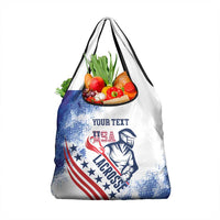 Custom United States Lacrosse Grocery Bag 2025 Grunge Style