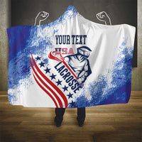 Custom United States Lacrosse Hooded Blanket 2025 Grunge Style
