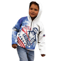 Custom United States Lacrosse Kid Hoodie 2025 Grunge Style