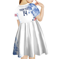 Custom United States Lacrosse Kid Short Sleeve Dress 2025 Grunge Style