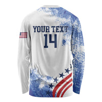 Custom United States Lacrosse Long Sleeve Shirt 2025 Grunge Style