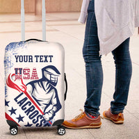 Custom United States Lacrosse Luggage Cover 2025 Grunge Style