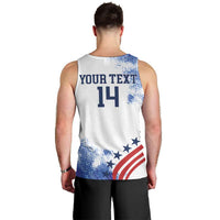 Custom United States Lacrosse Men Tank Top 2025 Grunge Style