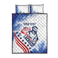 Custom United States Lacrosse Quilt Bed Set 2025 Grunge Style