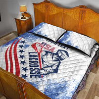 Custom United States Lacrosse Quilt Bed Set 2025 Grunge Style