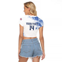 Custom United States Lacrosse Raglan Cropped T Shirt 2025 Grunge Style