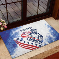 Custom United States Lacrosse Rubber Doormat 2025 Grunge Style