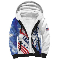 Custom United States Lacrosse Sherpa Hoodie 2025 Grunge Style