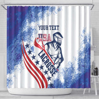 Custom United States Lacrosse Shower Curtain 2025 Grunge Style