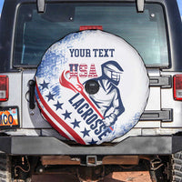 Custom United States Lacrosse Spare Tire Cover 2025 Grunge Style