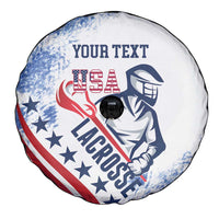 Custom United States Lacrosse Spare Tire Cover 2025 Grunge Style