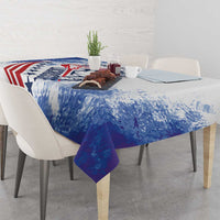 Custom United States Lacrosse Tablecloth 2025 Grunge Style