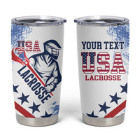 Custom United States Lacrosse Tumbler Cup 2025 Grunge Style
