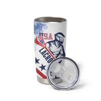 Custom United States Lacrosse Tumbler Cup 2025 Grunge Style