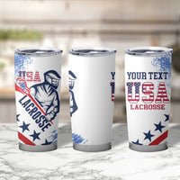 Custom United States Lacrosse Tumbler Cup 2025 Grunge Style