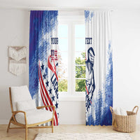 Custom United States Lacrosse Window Curtain 2025 Grunge Style