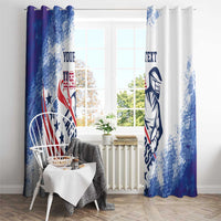 Custom United States Lacrosse Window Curtain 2025 Grunge Style
