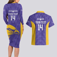 Custom Haudenosaunee Lacrosse Couples Matching Long Sleeve Bodycon Dress and Hawaiian Shirt 2025 Go Nationals